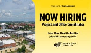 Now Hiring | Project and Office Coordinator | Learn More About the Position: jobs.wichita.edu/postings/31713