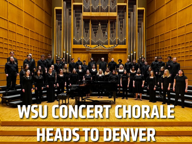 WSU Concert Choral Heads to Denver - Students in Wiedemann Recital Hall