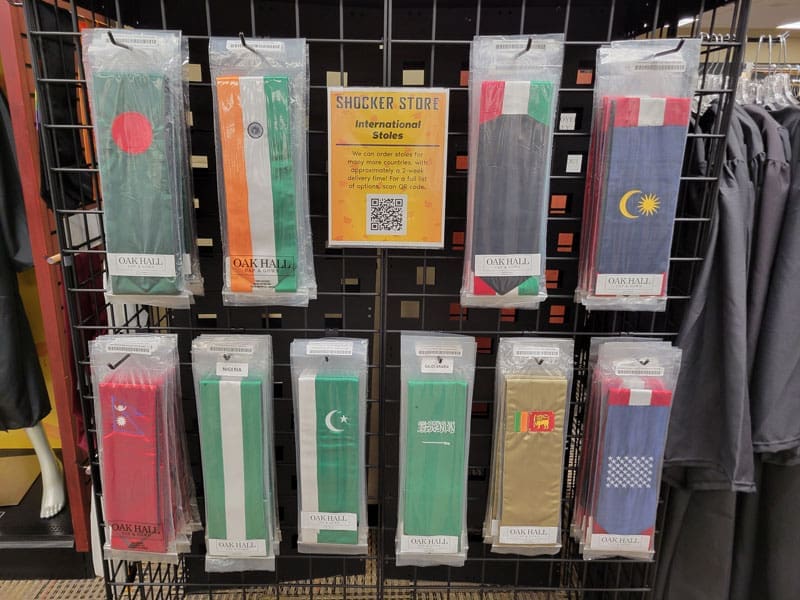Photo of international stoles in store