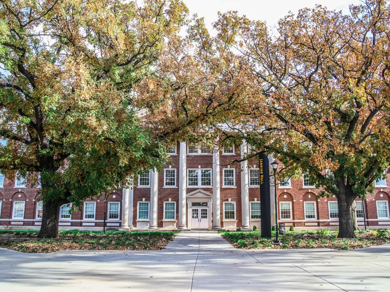 The front entrance to Jardine Hall