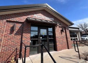 parking services building and front door