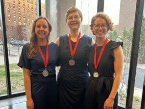 Clarion team poses with their medals