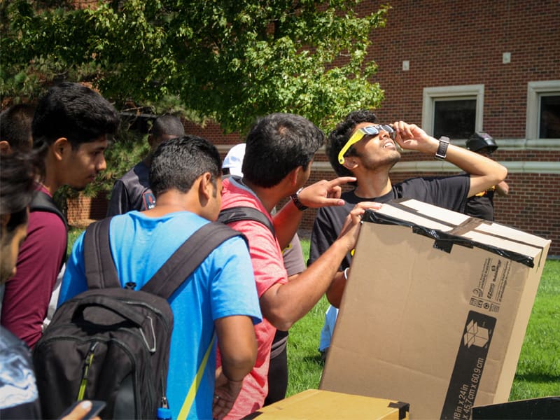 Shockers watching the 2017 solar eclipse
