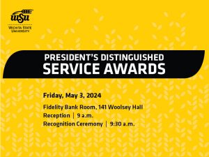 Decorative yellow wheat with the text, President's Distinguished Service Awards