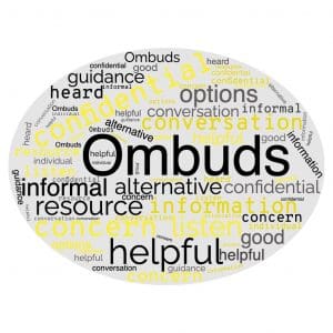 word cloud of ombuds words