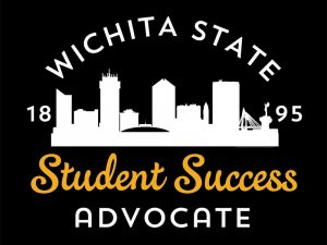 Wichita State Student Success Advocate with the silhouette of Wichita