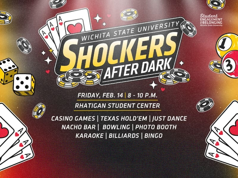 Feeling lucky this Valentine’s Day? Shockers After Dark: Casino Night is the perfect chance to roll the dice and test your fate! Join us on February 14th from 8:00 PM to 10:00 PM on the First Floor of the RSC for an unforgettable night of casino-themed fun. Best part? It’s totally free! Take a seat at the Blackjack tables, show off your skills in Texas Hold’em, or spin the wheel for a shot at some great prizes. If cards aren’t your thing, take a turn at Karaoke, try your luck with Bingo, or join the excitement at the Red Dog game. There will also be craft stations for creating your own Valentine’s Day keepsakes and a Photo Booth to capture all the memories! Play the games, collect, and earn tickets to win pig prizes throughout the night. Plus, take home a free beanie and t-shirt while supplies last and enjoy a fry and nacho bar!! It's a Valentine’s celebration like no other – come for the games, stay for the fun, and leave with amazing prizes. Don’t miss your chance to hit the jackpot!