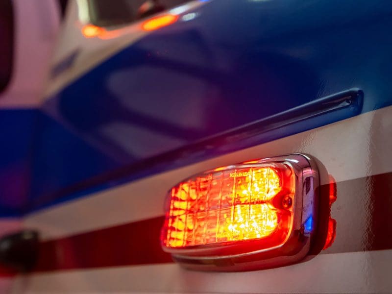 Close up of an emergency vehicle