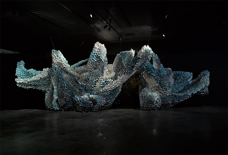 A large-scale sculpture by artist Abhidnya Ghuge.