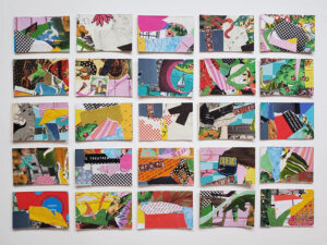 Mini collages lined up in rows