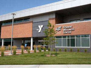 exterior of YMCA on WSU campus