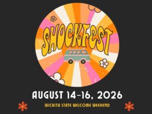 SHOCKFEST Logo, August 14-16, 2026 Wichita State Welcome Weekend