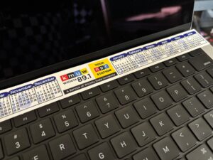 KMUW Calendar sticker on a laptop