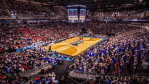 INTRUST Bank Arena packed with fans during the NCAA March Madness