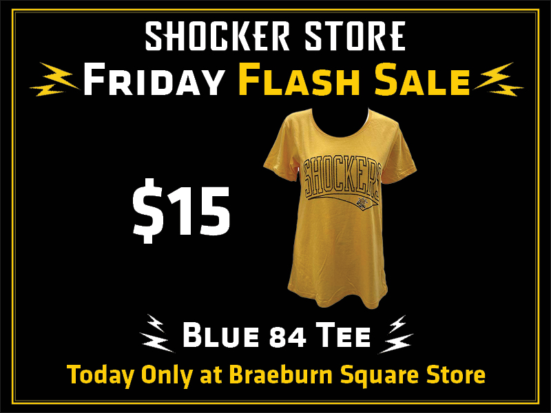 Shocker Store Friday Flash Sale. $15 Blue 84 tee. Today only at Braeburn Square store.