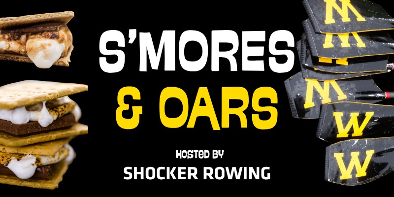 A stack of s'mores and a pile of oars. S'mores and Oars hosted by Shocker Rowing