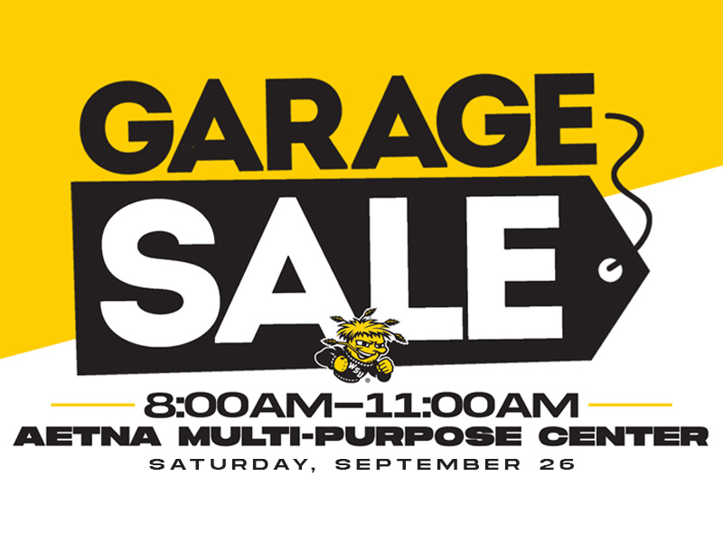 Wichita State Athletics Garage Sale Saturday Sept. 26 at 8am-11am inside Aetna Multi-Purpose Center