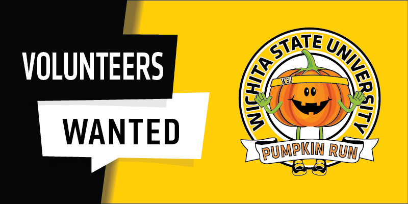 Volunteers Needed with the logo Wichita State University Pumpkin Run