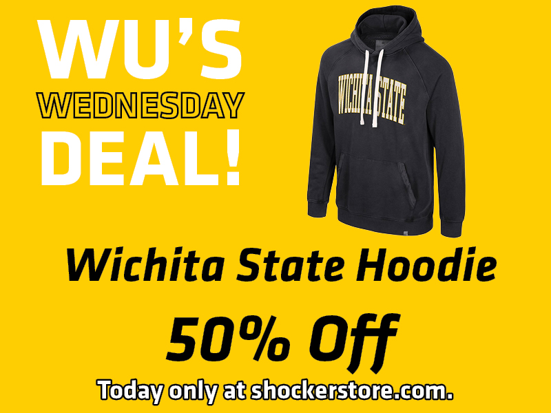 Wu's Wednesday Deal! Wichita State Hoodie 50% off. Today only at shockerstore.com