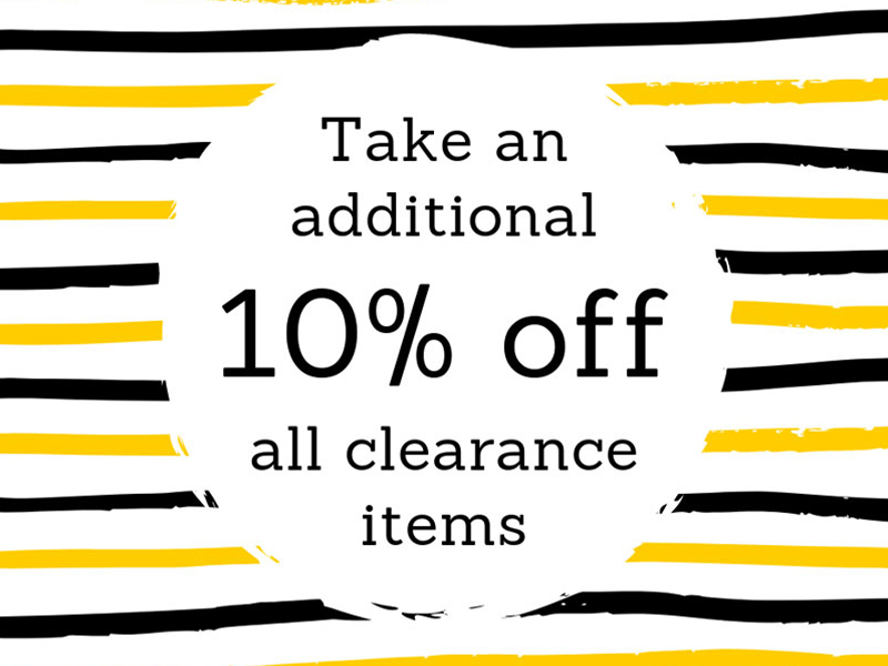 10% off clearance merchandise 10% off clearance merchandise