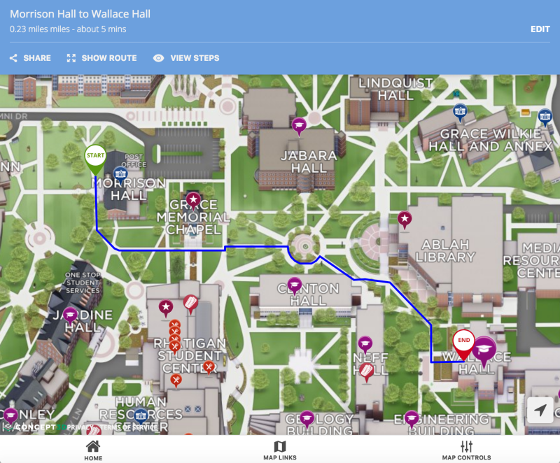 Campus Map example Campus Map example