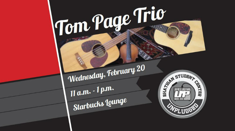 RSC Unplugged Tom Page Trio Feb. 20, 2019