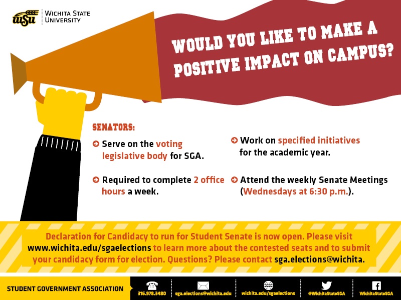 SGA election information deadlines Feb. 22, 2019