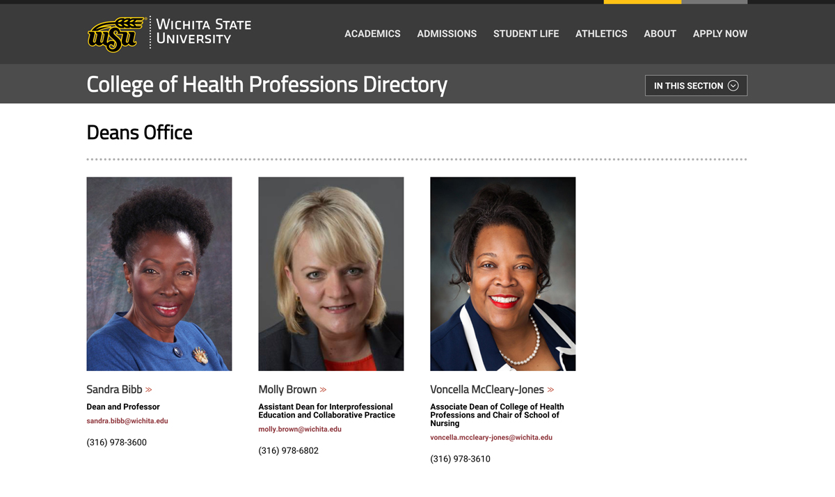 WSU Profiles Listing page WSU Profiles Listing page