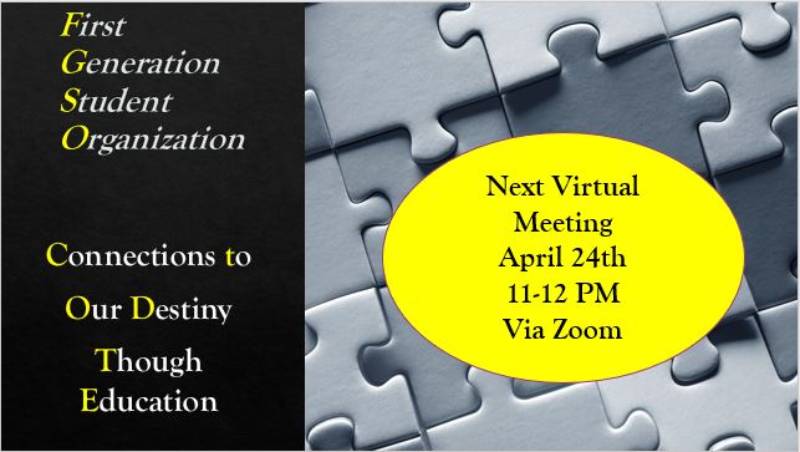 First-Gen meeting April 24, 2020