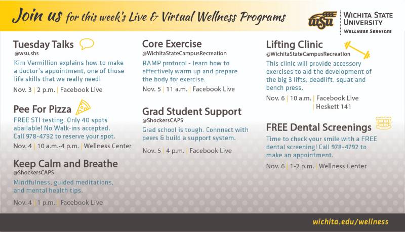 Wellness Services week of 11220
